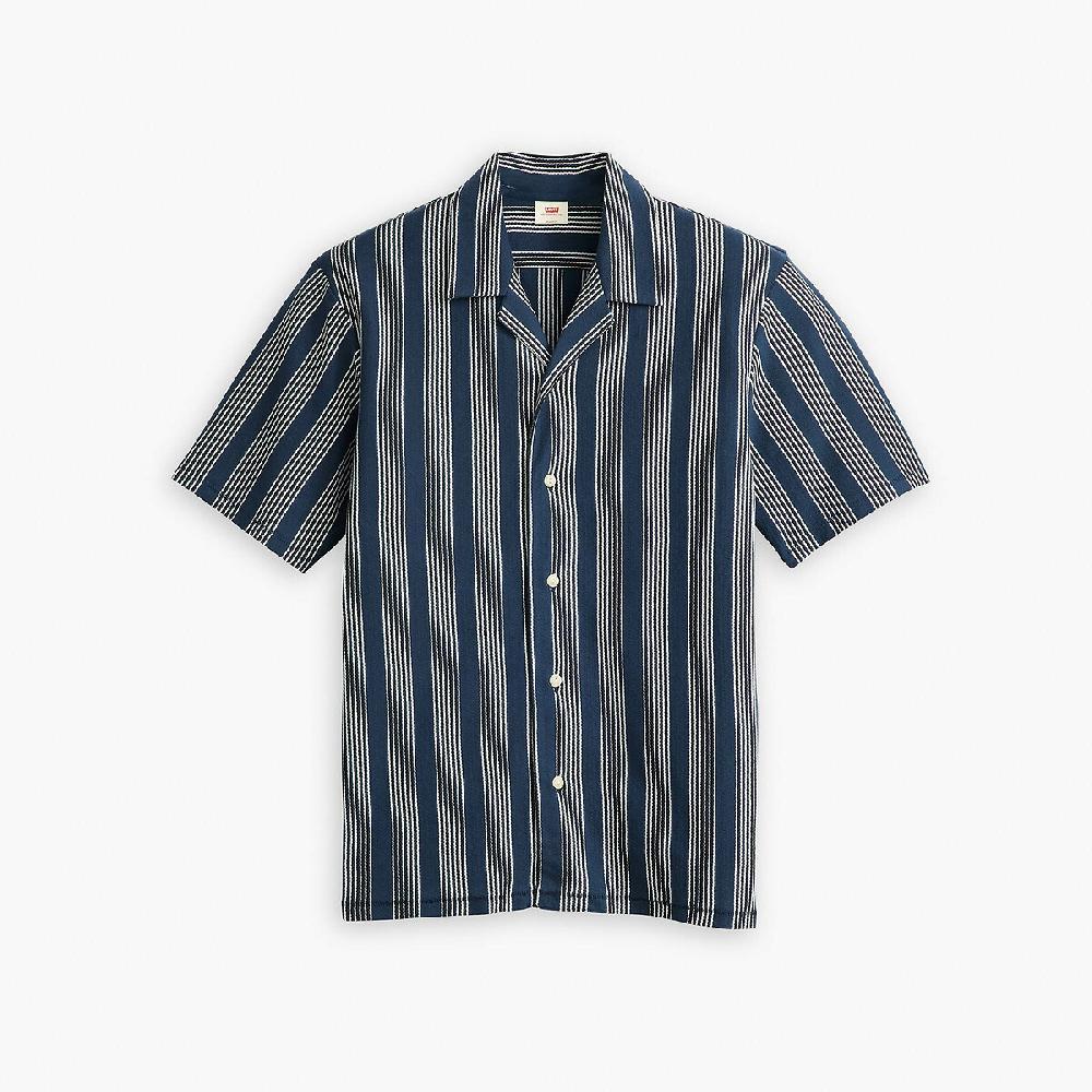laredoute Gestreiftes Kurzarm-Hemd Baumwolljersey blau gestreift LEVI'S Vatertagsangebot