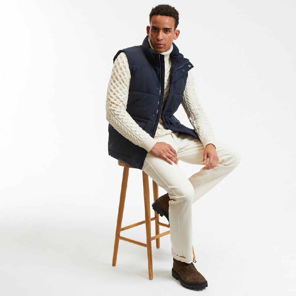 laredoute Kurzes Steppgilet für die Übergangszeit Stehkragen dark navy LA REDOUTE COLLECTIONS Räumungsverkauf