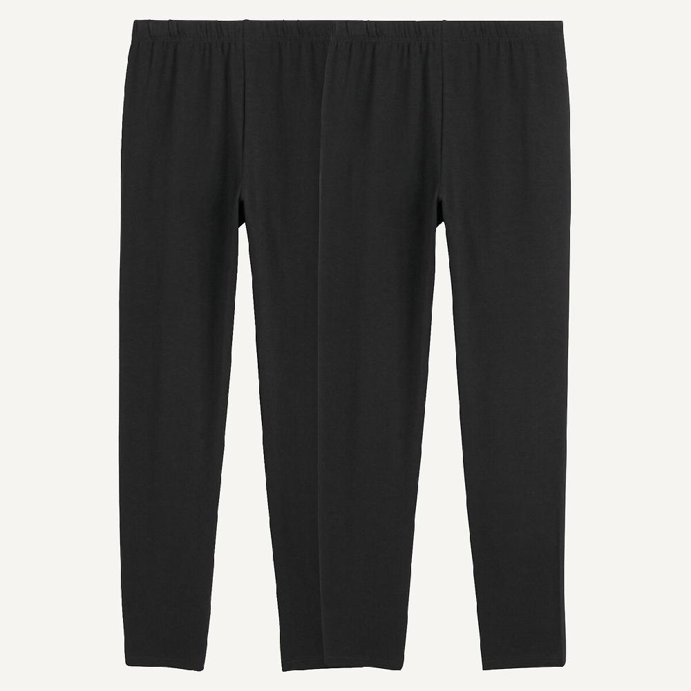 laredoute 2er-Pack unifarbene Leggings schwarz + schwarz LA REDOUTE COLLECTIONS Tiefpreis