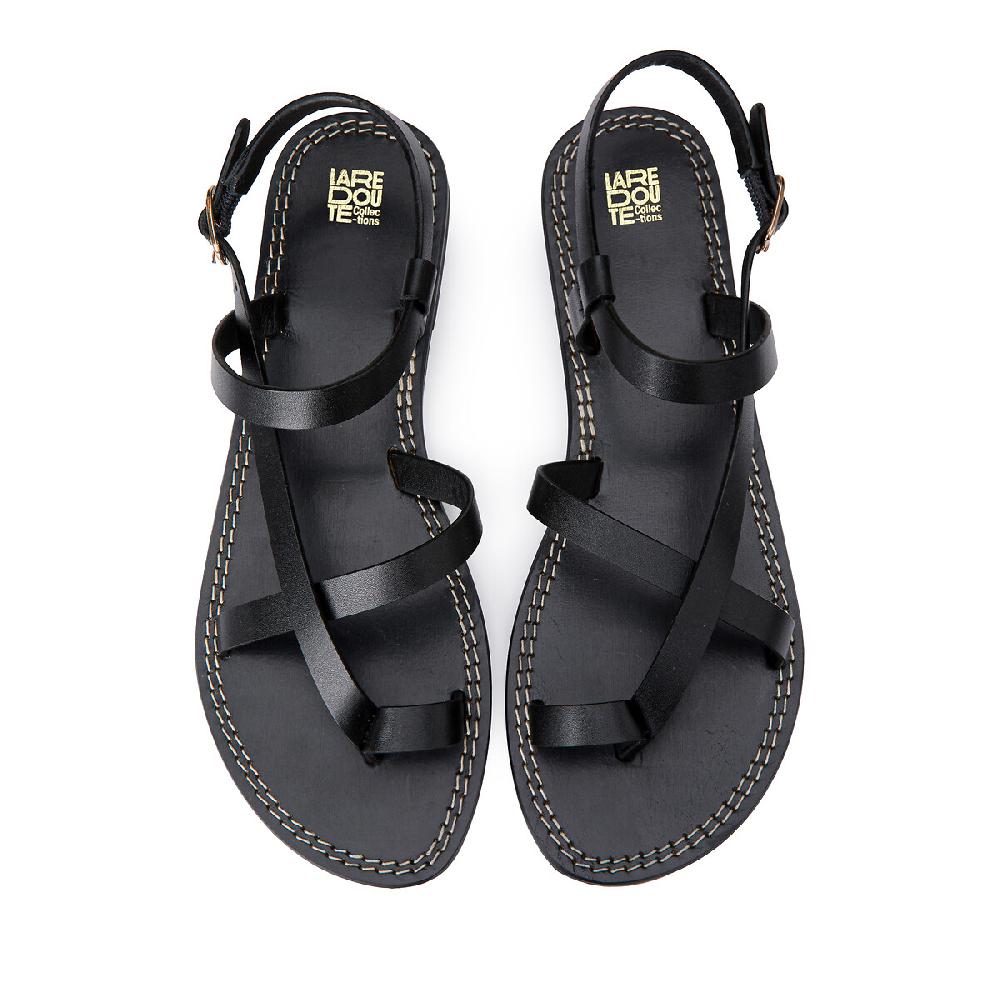 laredoute Signature-Zehensandalen aus Leder schwarz LA REDOUTE COLLECTIONS Begrenzte Freigabe