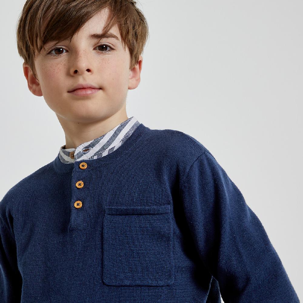 laredoute Feinstrickpullover mit Henley-Ausschnitt marine LA REDOUTE COLLECTIONS Vierteljährliche Förderung