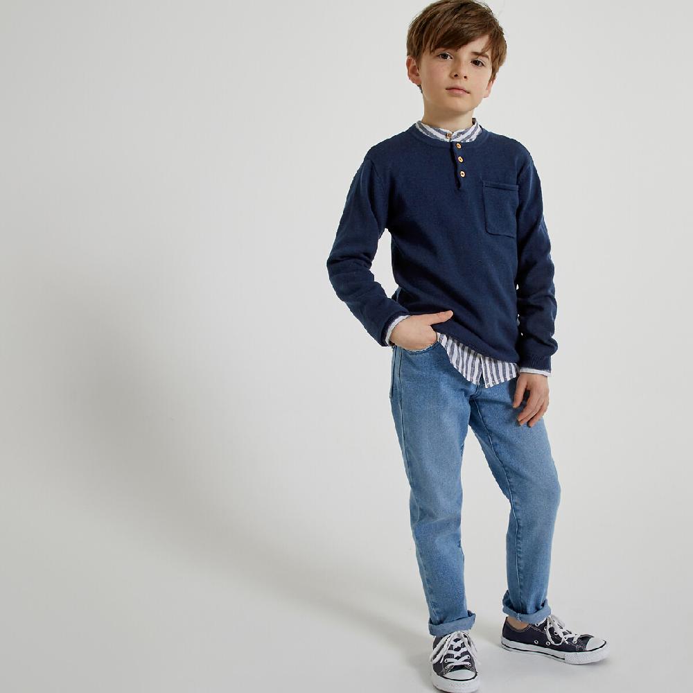 laredoute Feinstrickpullover mit Henley-Ausschnitt marine LA REDOUTE COLLECTIONS Vierteljährliche Förderung