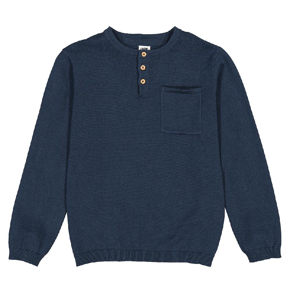laredoute Feinstrickpullover mit Henley-Ausschnitt marine LA REDOUTE COLLECTIONS Vierteljährliche Förderung