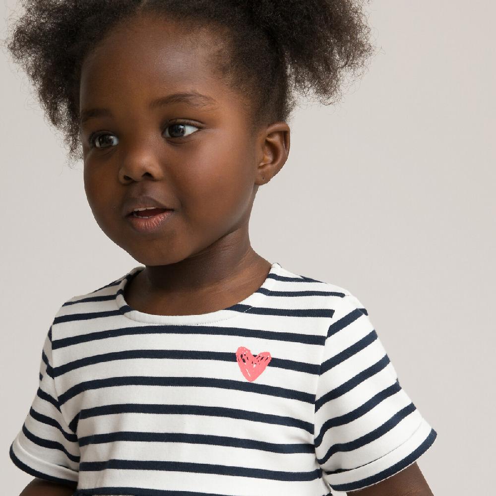 laredoute Gestreiftes Sweatkleid mit kurzen Ärmeln gestreift LA REDOUTE COLLECTIONS 50% Rabatt mit kostenlosem Versand