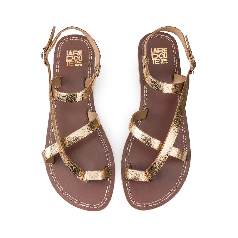 laredoute Signature-Zehensandalen aus Leder goldfarben LA REDOUTE COLLECTIONS Kostenloser Versand international