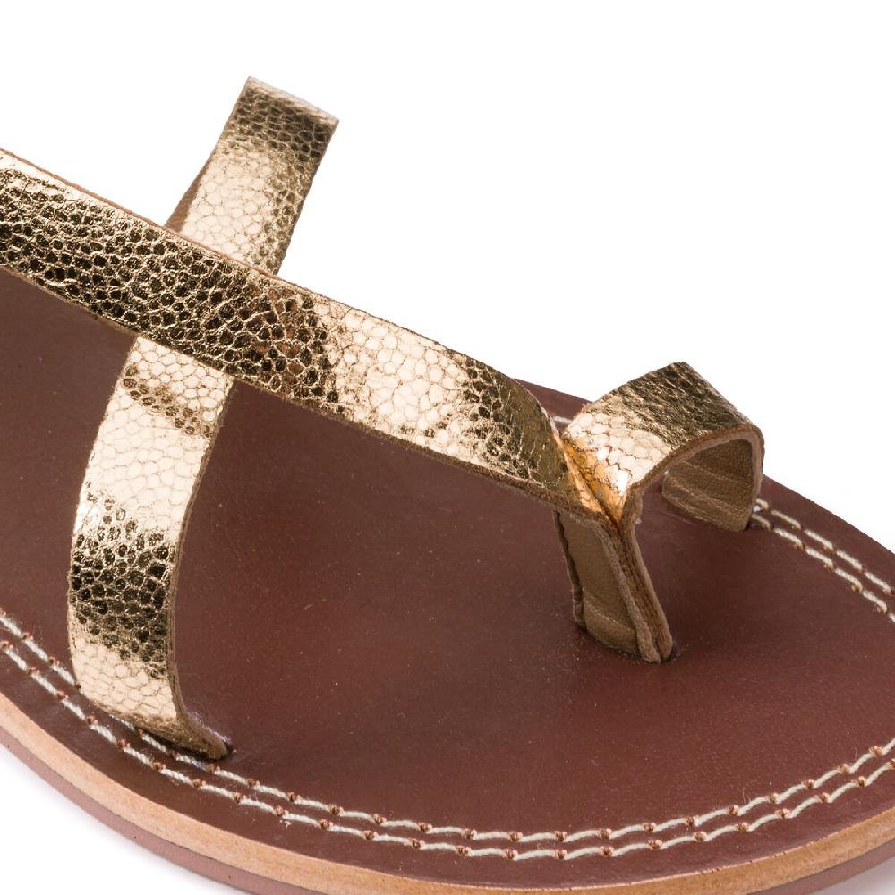 laredoute Signature-Zehensandalen aus Leder goldfarben LA REDOUTE COLLECTIONS Kostenloser Versand international