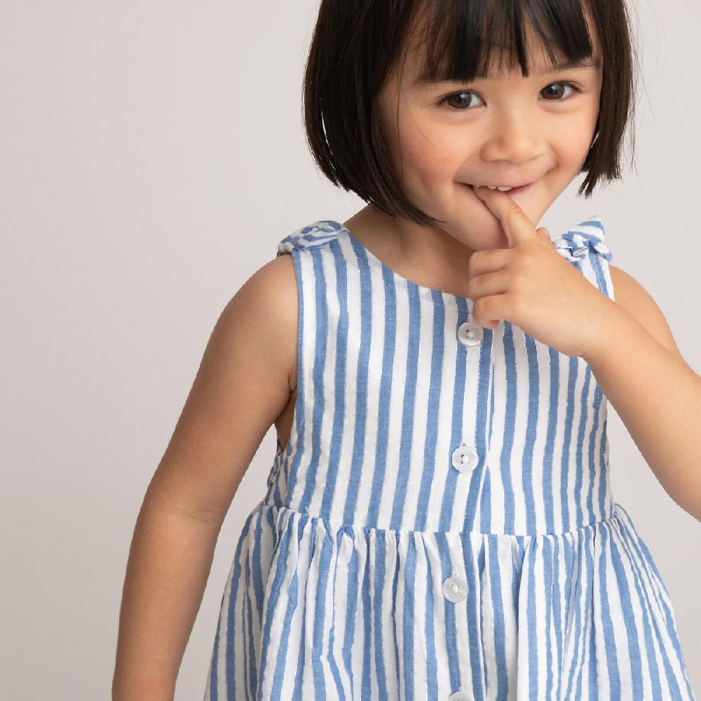 laredoute Kleid ärmellos gestreift blau LA REDOUTE COLLECTIONS Fabrikverkauf