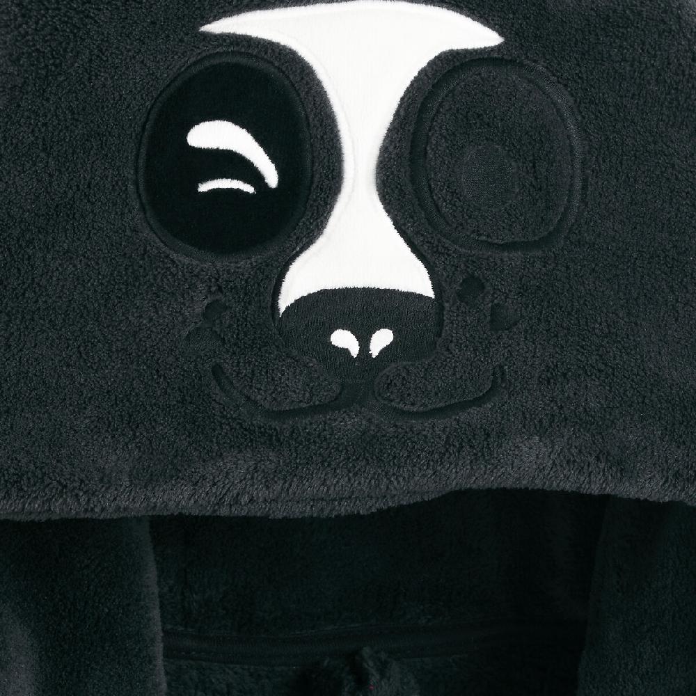 laredoute Morgenmantel mit Panda-Kapuze aus Fleece grau LA REDOUTE COLLECTIONS Blitzverkäufe