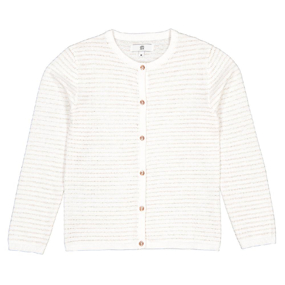 laredoute Feinstrick-Cardigan mit Knöpfen Streifen ecru gestreift LA REDOUTE COLLECTIONS Begrenztes Angebot
