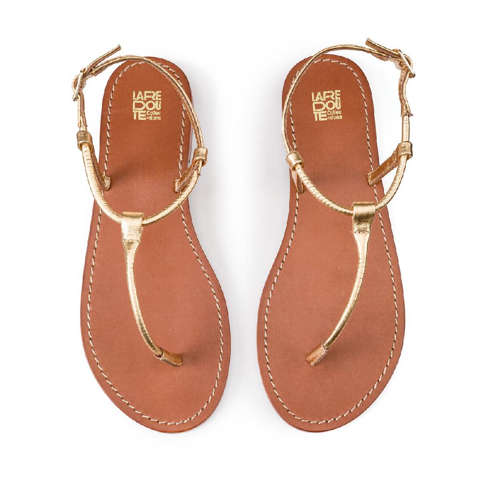 laredoute Zehensandalen aus Leder goldfarben LA REDOUTE COLLECTIONS Cyber Monday